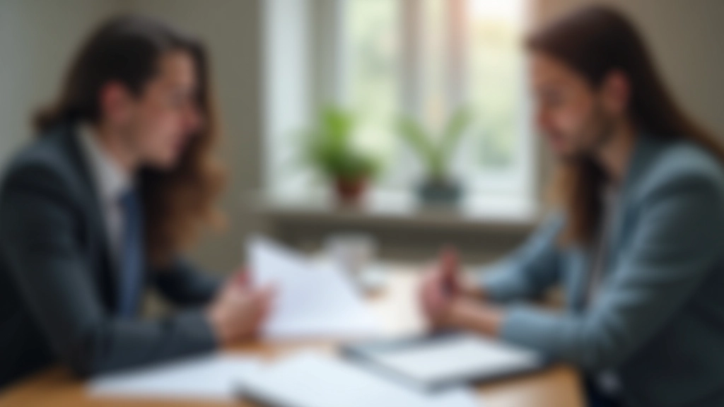 Zwei Menschen in Besprechung