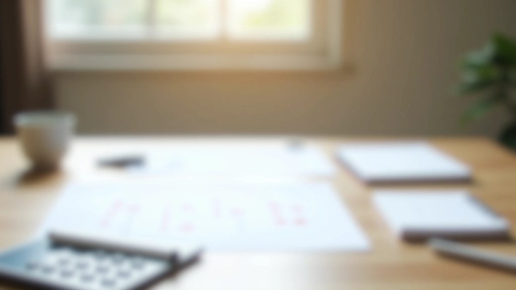 Schreibtisch mit Kalender, Stift und Taschenrechner für Finanzplanung